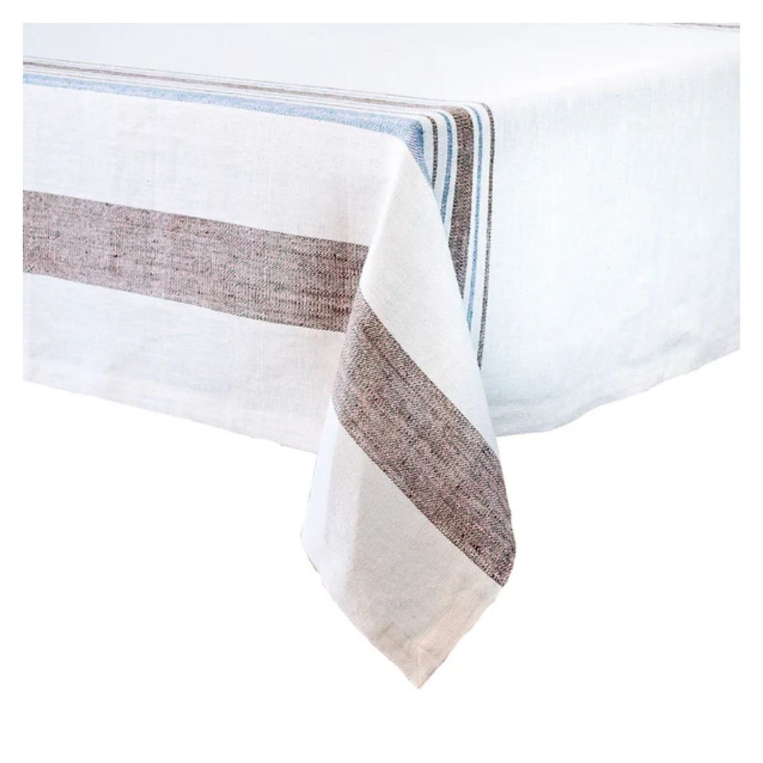 "Danish Stripe 60"" x 120"" Tablecloth - Taupe"