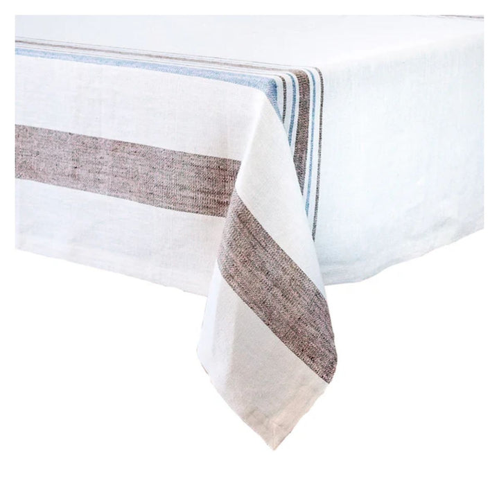 "Danish Stripe 60"" x 120"" Tablecloth - Taupe"