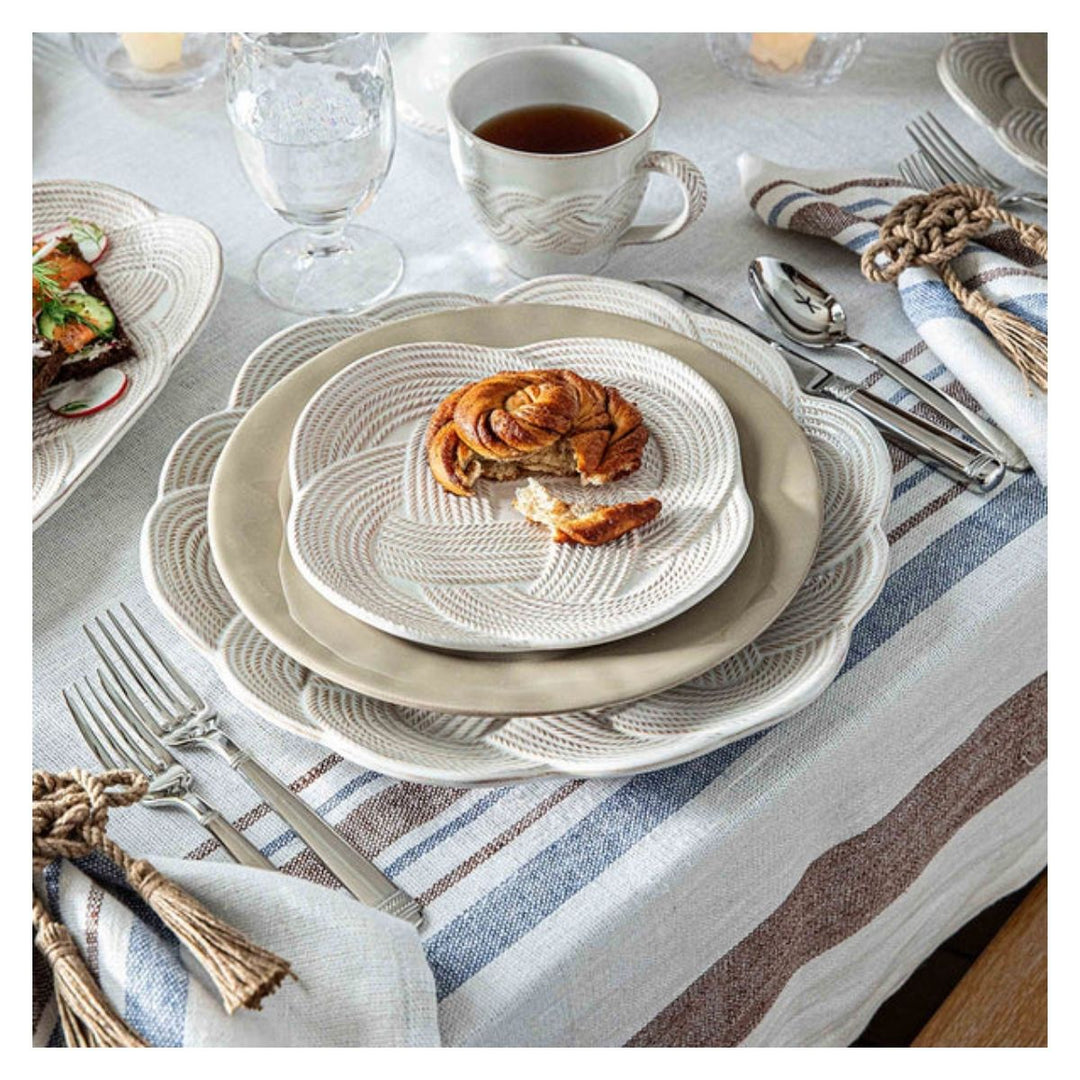 "Danish Stripe 60"" x 120"" Tablecloth - Taupe"