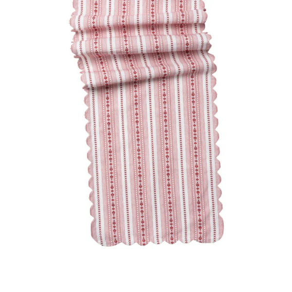 VILLA STRIPE 18  X 90  RUNNER - RED WHITE - JULISKA - Compralo en CorinneRegalos.com