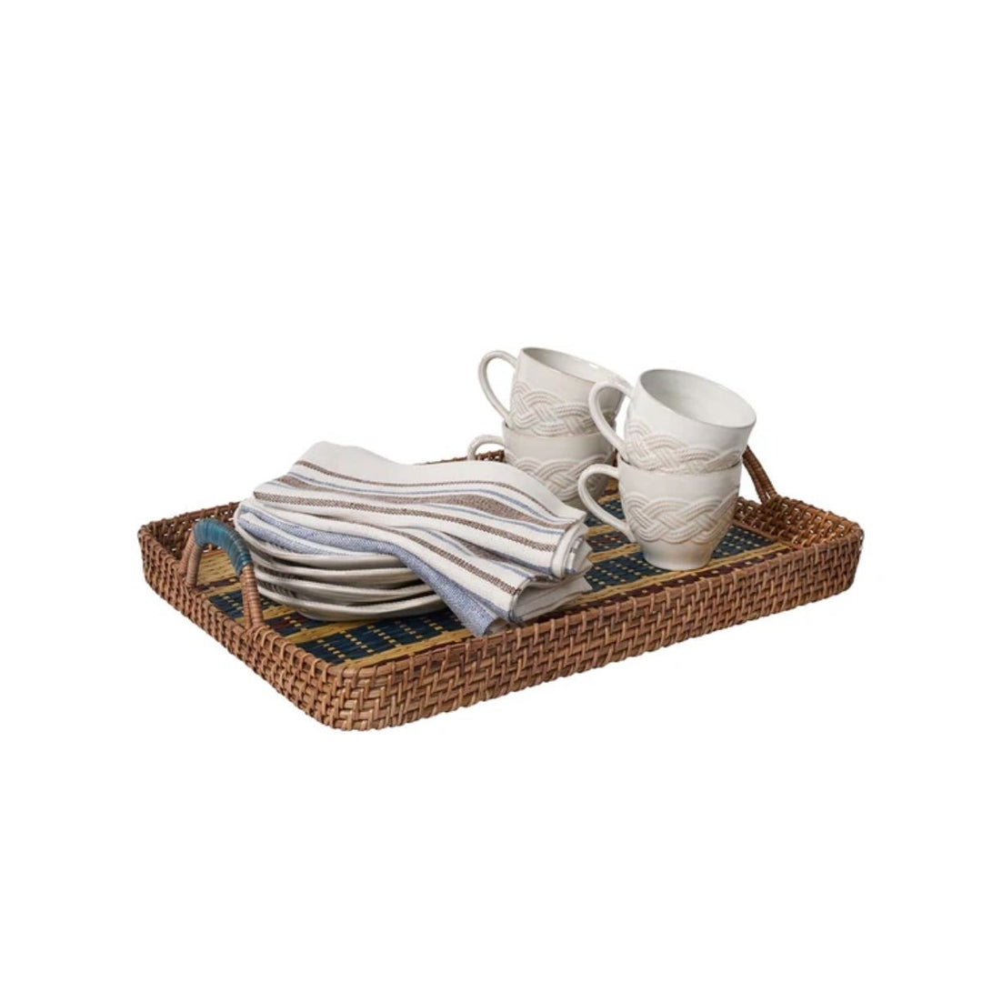 "Danish Stripe 21"" Tray - Navy"