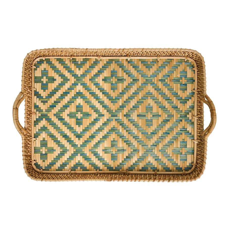 "VILLA SEVILLE 18"" TRAY - CHAMBRAY" - JULISKA - Compralo en CorinneRegalos.com