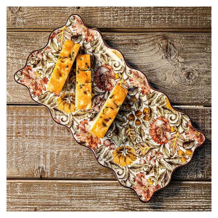 "Willa 14"" Hostess Tray - Amber"