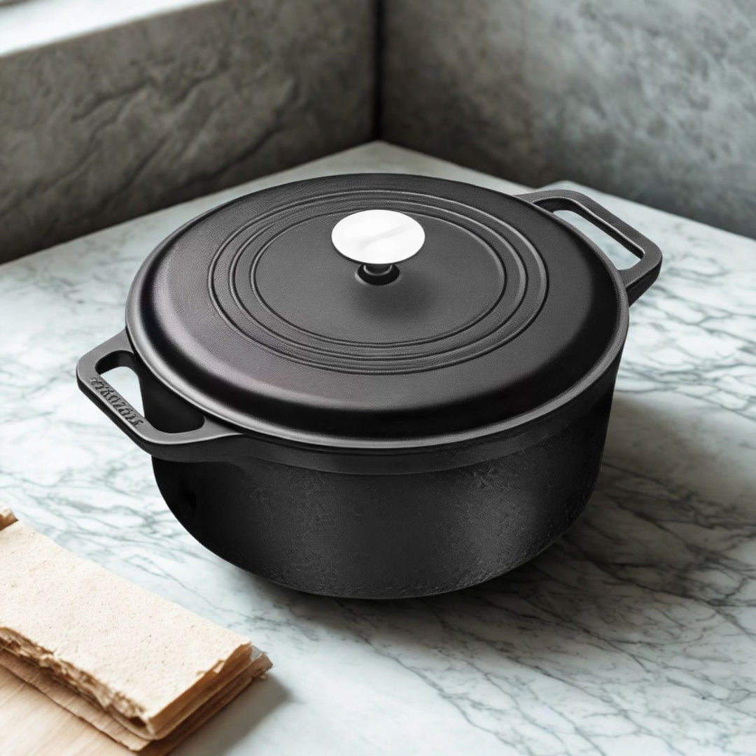 VICTORIA OLLA 4QT FUNDIDA C/TAPA PORCELANIZADA