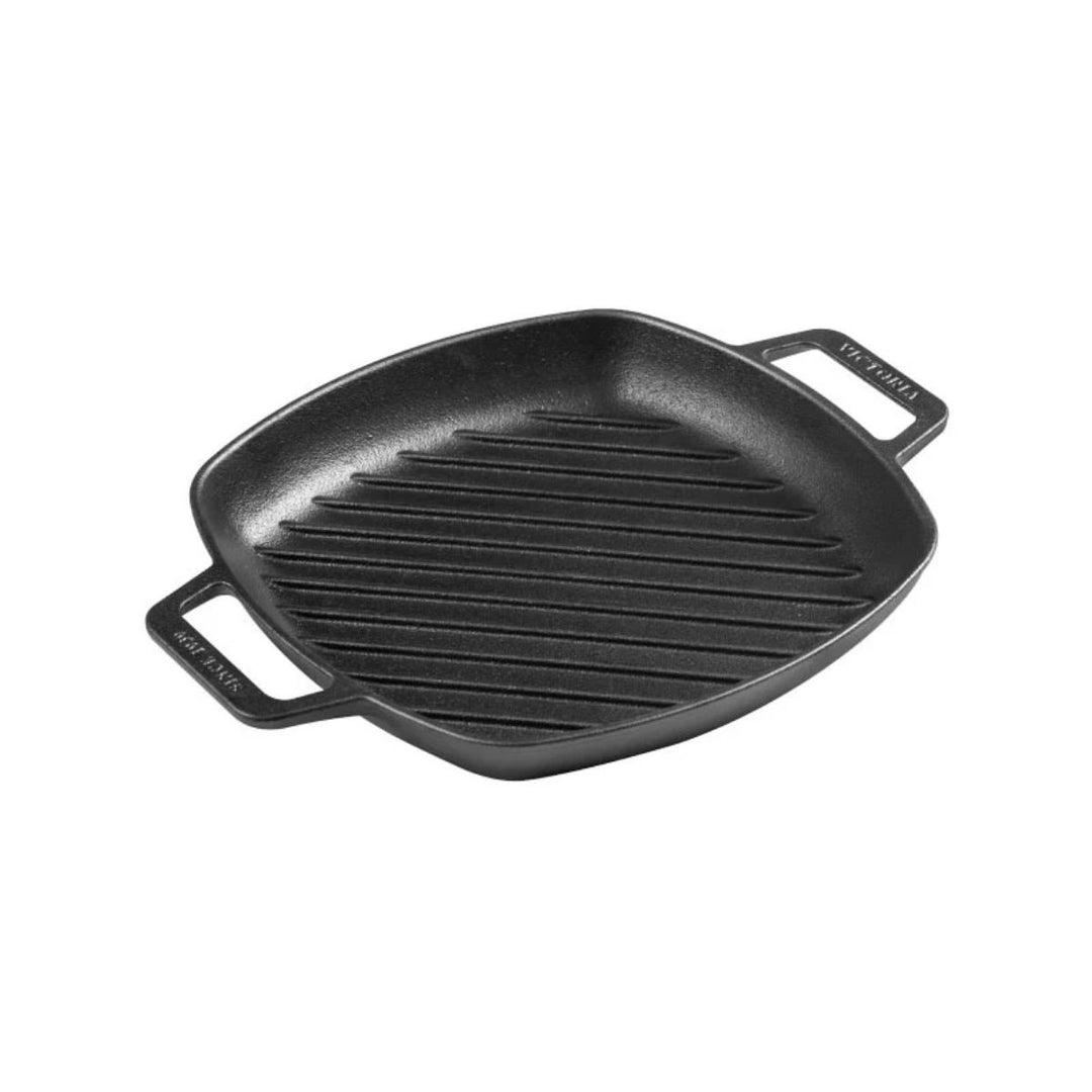 SARTEN RECTANGULAR DOBLE ASA  GRILL PRECURADA DE 26 X 26 CM - VICTORIA - Compralo en CorinneRegalos.com