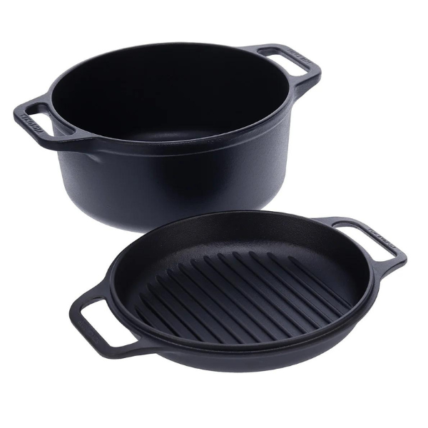 COMBO COOKER 6QT/26 CM ESMALTADA - NEGRO MATE - VICTORIA - Compralo en CorinneRegalos.com