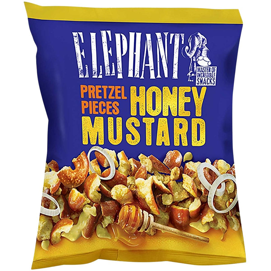 AL ELEPHANT PRETZEL PIECES HONEY MUSTARD - TROZOS DE PRETZEL CON MOSTAZA Y MIEL - Calvbrunnen - Compralo en CorinneRegalos.com