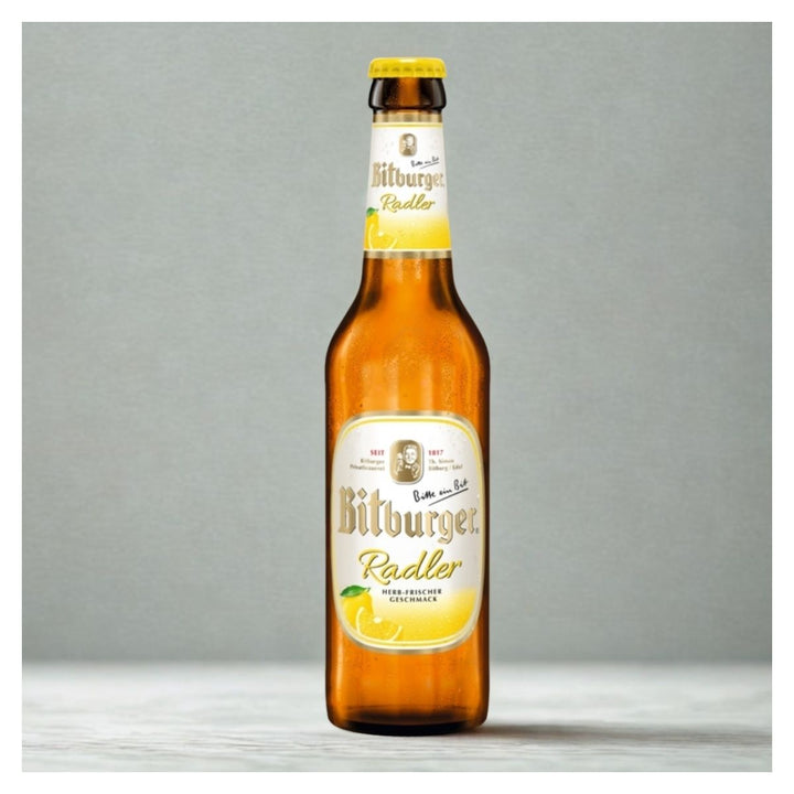 BR Bitburger Radler Botella - cerveza tipo premium con limón