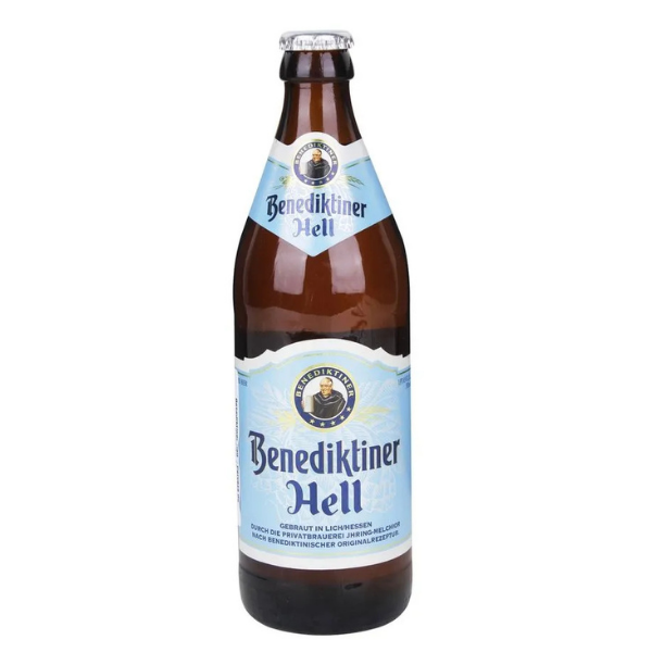 BR 57 BENEDIKTINER HELL CERVEZA LAGE 500 Ml. - Calvbrunnen - Compralo en CorinneRegalos.com