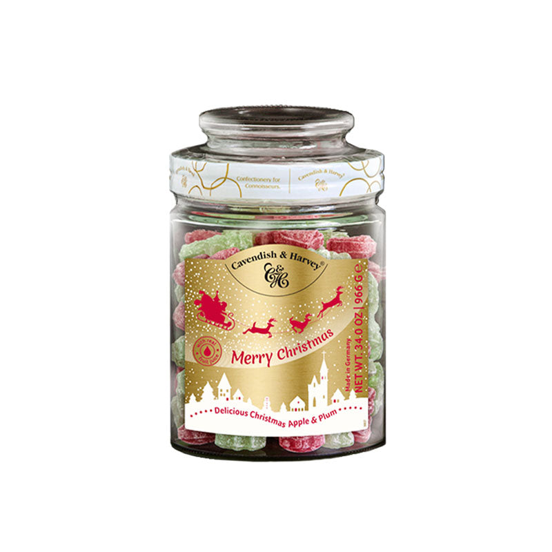 CH MERRY CHRISTMAS JAR - DULCES NAVIDEÑOS DE CEREZA Y MANZANA VERDA - Calvbrunnen - Compralo en CorinneRegalos.com