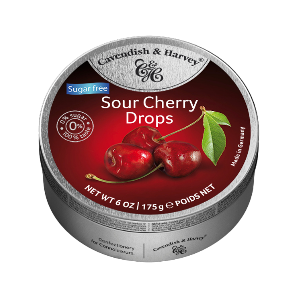 CH SUGAR FREE SOUR CHERRY - DULCES DE CEREZA SIN AZÚCAR - Calvbrunnen - Compralo en CorinneRegalos.com