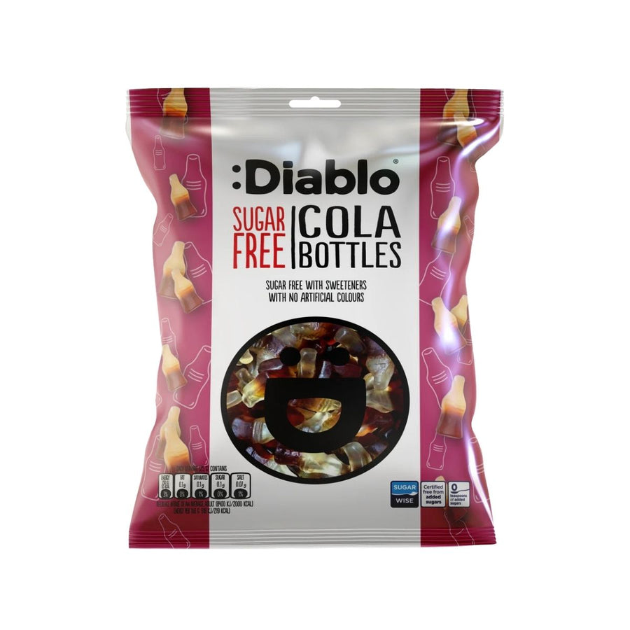 DI SUGAR FREE COLA BOTTLE GUMMIES - GOMITAS SIN AZÚCAR SABOR COLA - Calvbrunnen - Compralo en CorinneRegalos.com
