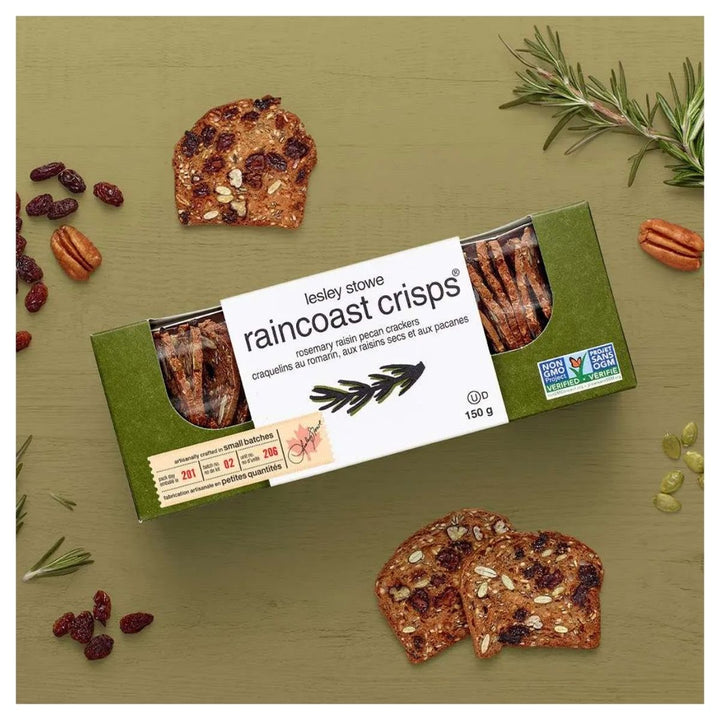 DR LESLEY STOWE CRISPS ROSEMARY RAISIN PECAN