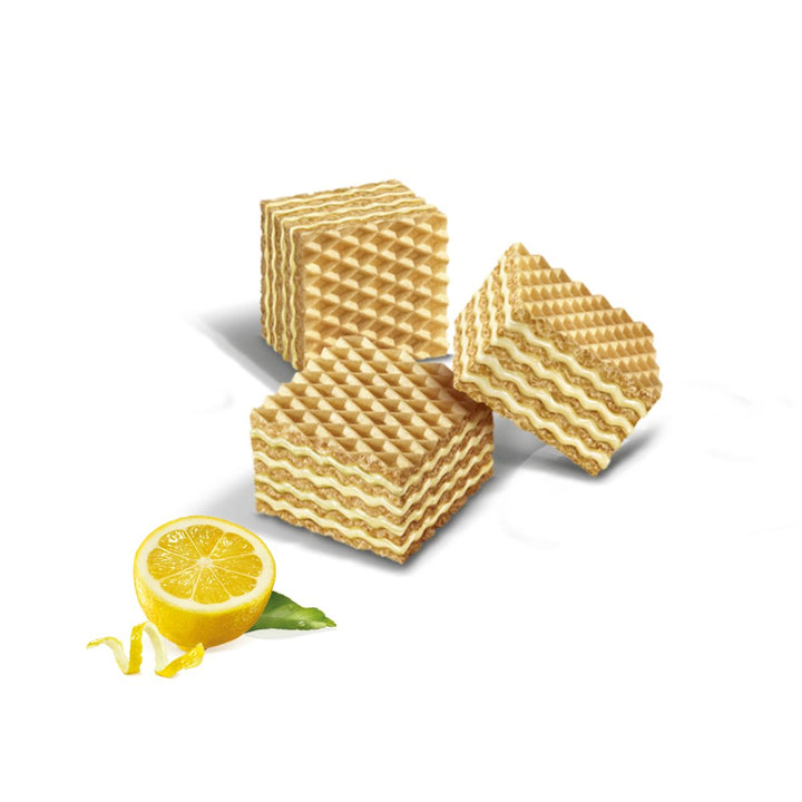 LO 125G QUADRATINI LEMON - GALLETA WAFLE CON CREMA DE LIMÓN