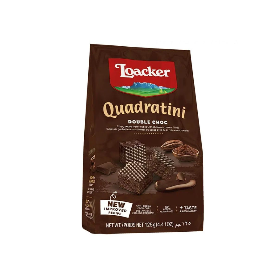 LO QUADRATINI DOUBLE CHOCOLATE  GALLETA WAFLE CON CREMA DE DOBLE CHOCOLATE - Calvbrunnen - Compralo en CorinneRegalos.com