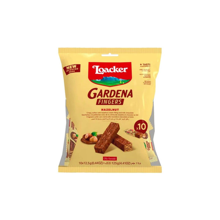 GARDENA HAZELNUT - BOLSA CON 10 UNIDADES DE GALLETA RELLENA DE CREMA DE AVELLANA 125G - Calvbrunnen - Compralo en CorinneRegalos.com