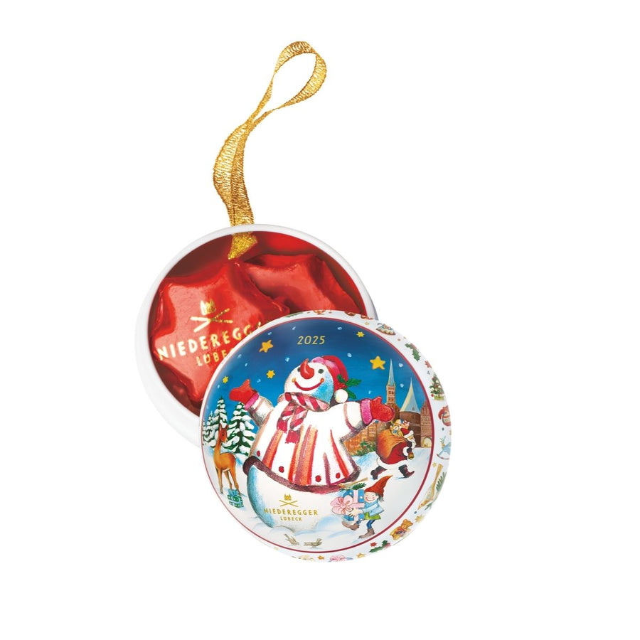 NR 37.5G WEIHNACHTSKUGEL MIT MARZIPAN STERNEN - ESFERA NAVIDEÑA CON 3 ESTRELLAS DE MAZAPÁN CON CHOCOLATE OSCURO - Calvbrunnen - Compralo en CorinneRegalos.com