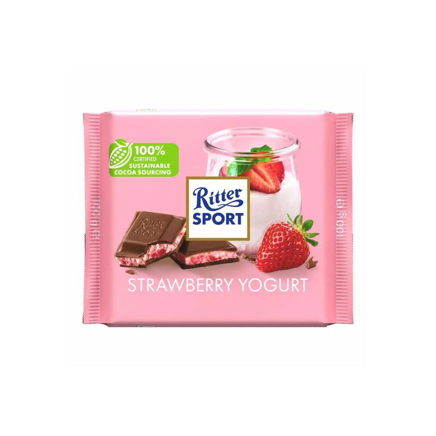 RS 100G STRAWBERRY YOGURT - CHOCOLATE CON YOGURT DE FRESA - Calvbrunnen - Compralo en CorinneRegalos.com