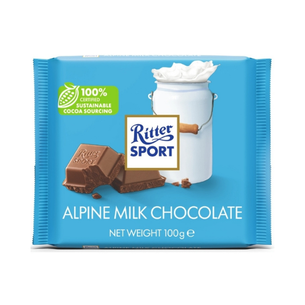 RS ALPINE MILK CHOCOLATE - CHOCOLATE CON LECHE DE LOS ALPES - Calvbrunnen - Compralo en CorinneRegalos.com