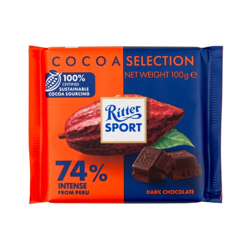 RS 100G INTENSE FROM PERÚ 74% - CHOCOLATE OSCURO AL 74% DE PERÚ - Calvbrunnen - Compralo en CorinneRegalos.com