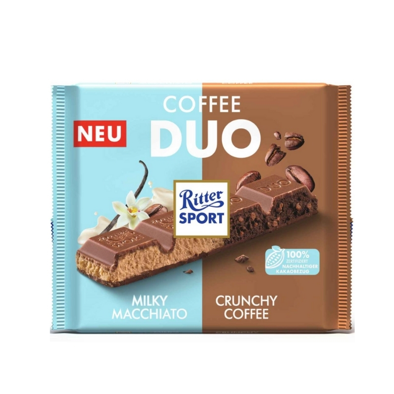 RS COFFEE DUO - CHOCOLATE MITAD GRANOS DE CAFÉ Y CAFÉ CON LECHE - Calvbrunnen - Compralo en CorinneRegalos.com