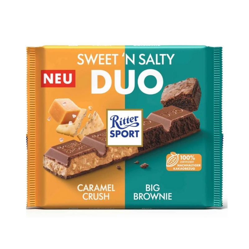 RS SWEET & SALTY DUO - CHOCOLATE MITAD BROWNIE Y CARAMELO CON SAL - Calvbrunnen - Compralo en CorinneRegalos.com
