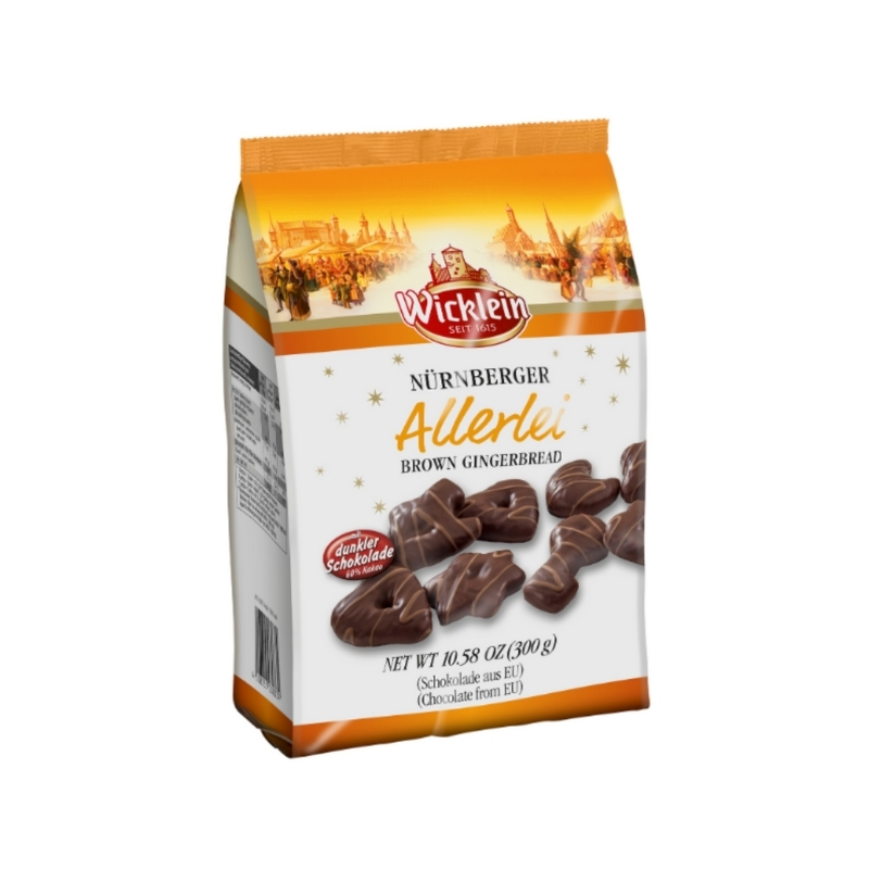 WK LEBKUCHEN ALLERLEI WITH DARK CHOCOLATE - GALLETAS DE ESPECIAS BAÑADAS EN CHOCOLATE OSCURO - Calvbrunnen - Compralo en CorinneRegalos.com