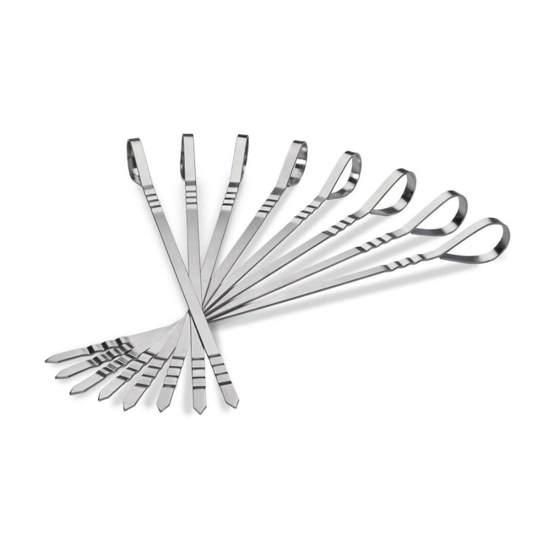 EIGHT STAINLESS STEEL MULTIFUNCTIONAL SKEWERS