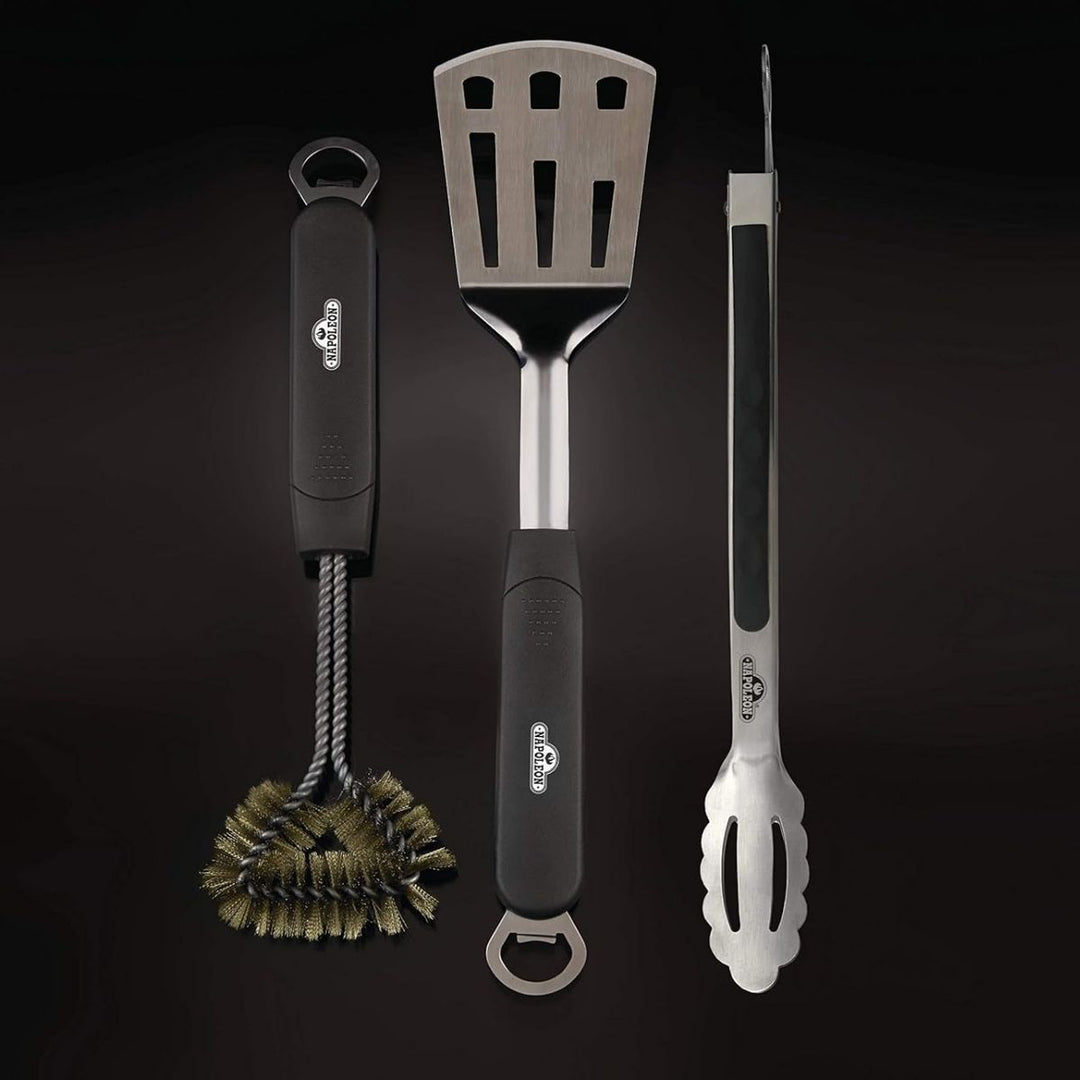 3 PIECE STAINLESS STEEL BBQ TOOLSET