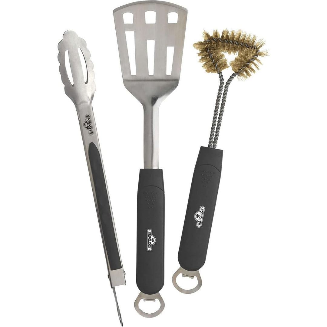 3 PIECE STAINLESS STEEL BBQ TOOLSET