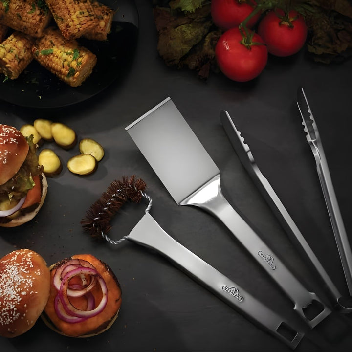 TRAVEL Q 3 PIECE TOOLSET STAINLESS STEEL