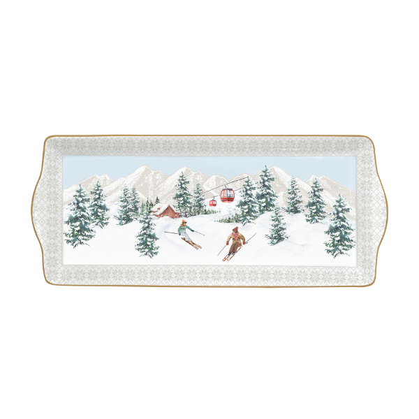 PORCELAIN SERVING PLATTER 35X15 CM IN COLOR BOX - POZZI MILANO - Compralo en CorinneRegalos.com