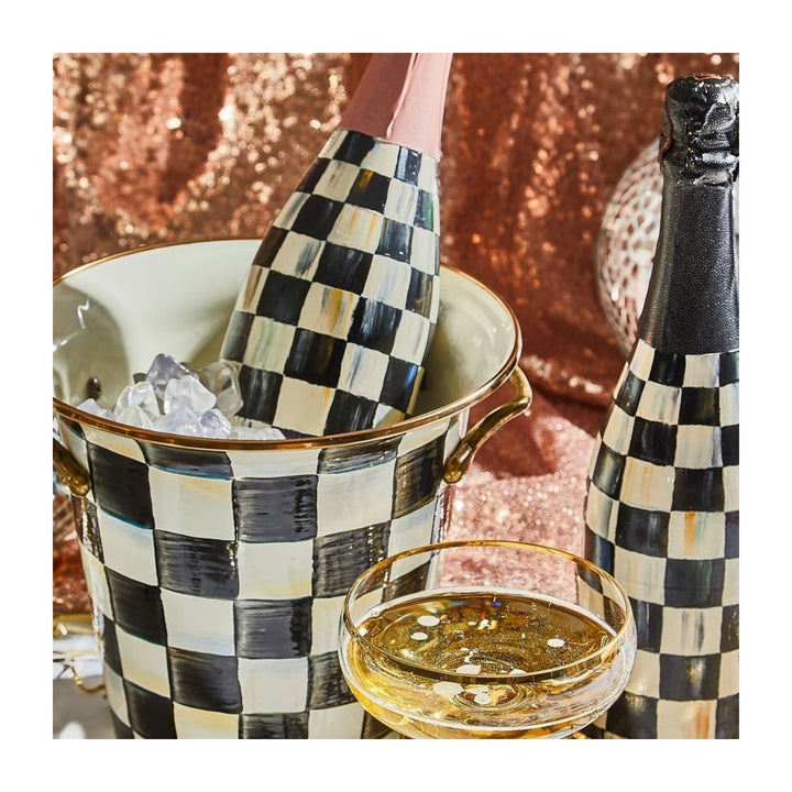 COURTLY CHECK ENAMEL WINE COOLER