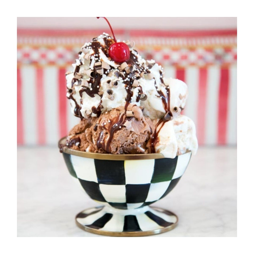 COURTLY CHECK ENAMEL ICE CREAM DISH