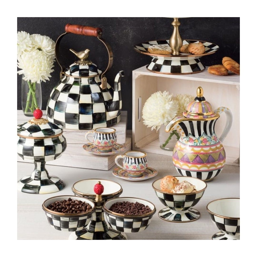 COURTLY CHECK ENAMEL ICE CREAM DISH