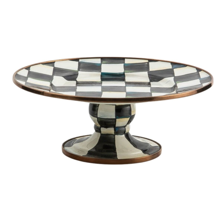 COURTLY CHECK ENAMEL PEDESTAL PLATTER - MINI - MACKENZIE-CHILDS - Compralo en CorinneRegalos.com
