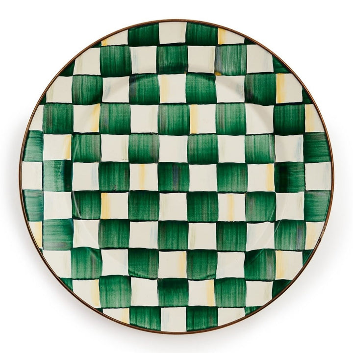 EMERALD CHECK CHARGER/PLATE - MACKENZIE-CHILDS - Compralo en CorinneRegalos.com