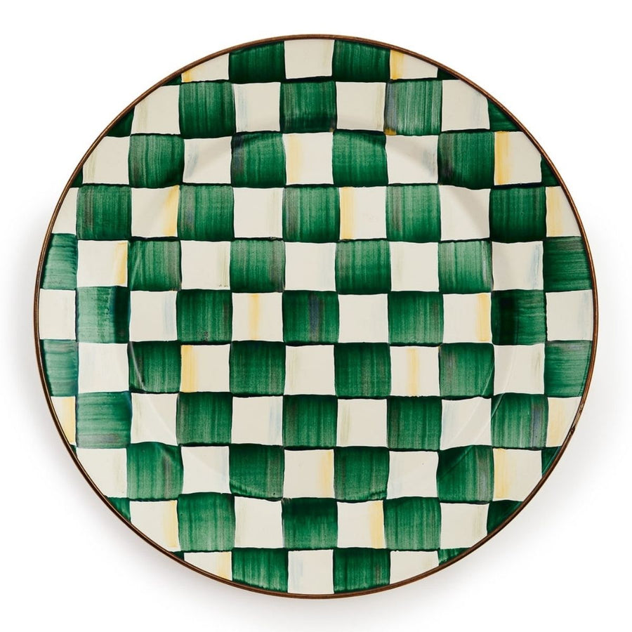 EMERALD CHECK CHARGER/PLATE - MACKENZIE-CHILDS - Compralo en CorinneRegalos.com