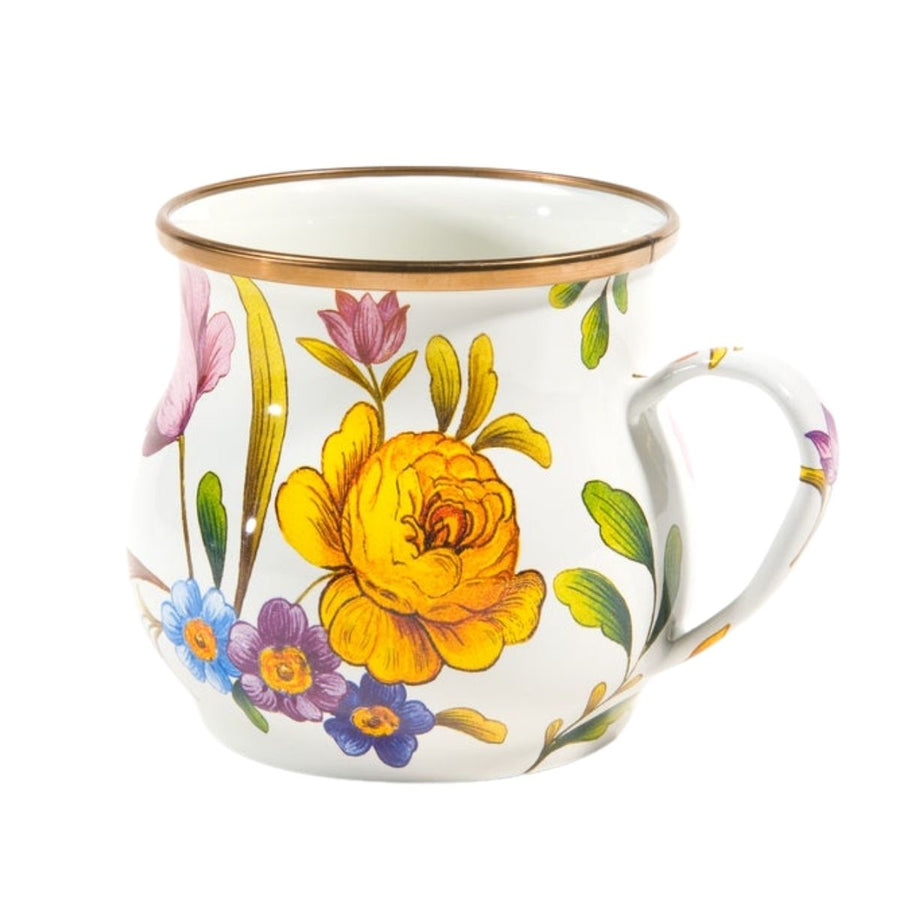 WHITE FLOWER MARKET MUG - MACKENZIE-CHILDS - Compralo en CorinneRegalos.com