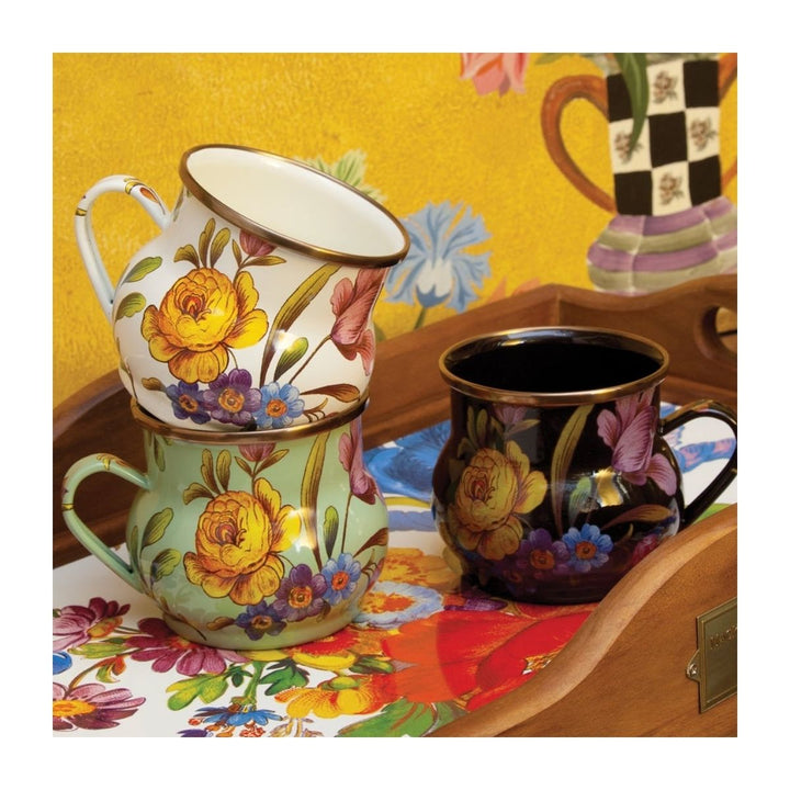 WHITE FLOWER MARKET MUG