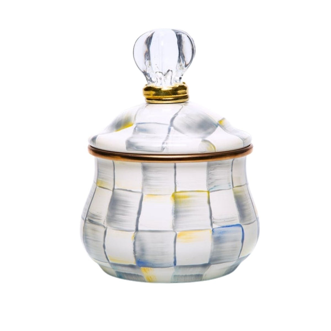 STERLING CHECK LIDDED SUGAR BOWL - MACKENZIE-CHILDS - Compralo en CorinneRegalos.com
