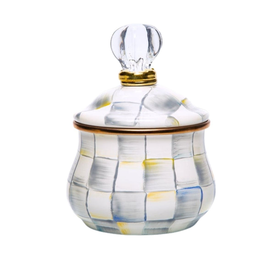 STERLING CHECK LIDDED SUGAR BOWL - MACKENZIE-CHILDS - Compralo en CorinneRegalos.com