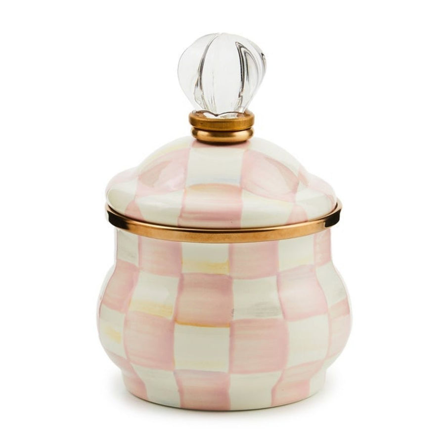 ROSY CHECK LIDDED SUGAR BOWL - MACKENZIE-CHILDS - Compralo en CorinneRegalos.com