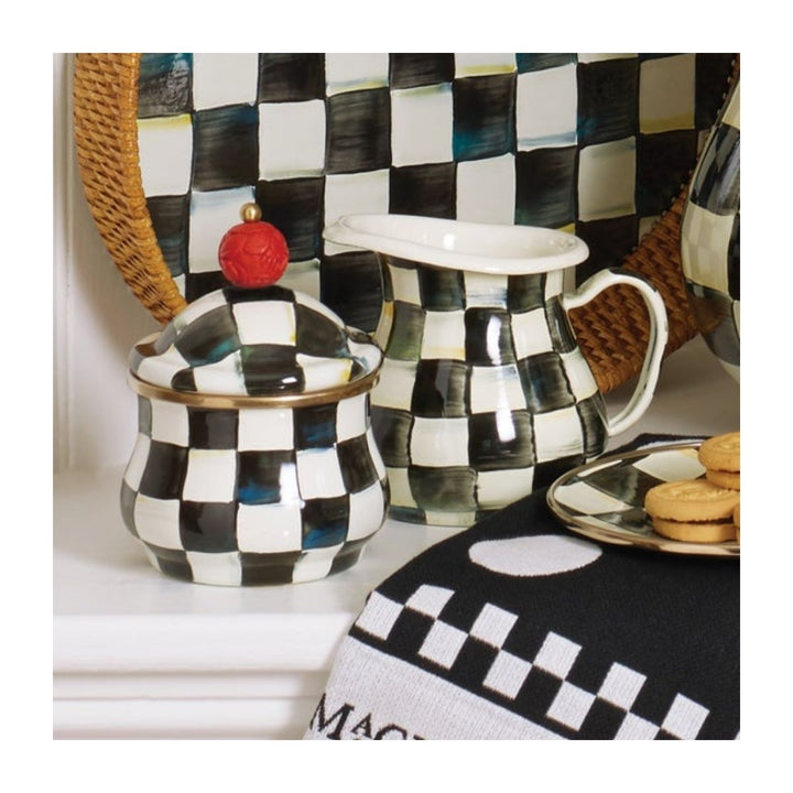 COURTLY CHECK LIDDED SUGAR BOWL