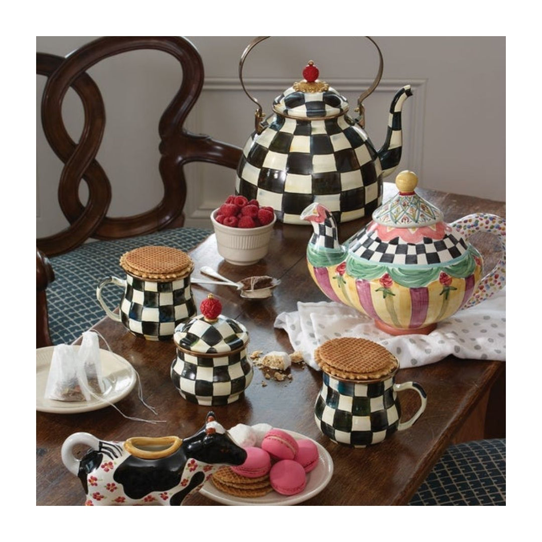 COURTLY CHECK LIDDED SUGAR BOWL