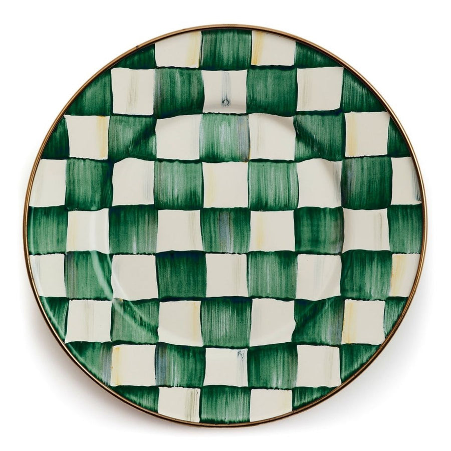 EMERALD CHECK SALAD PLATE - MACKENZIE-CHILDS - Compralo en CorinneRegalos.com