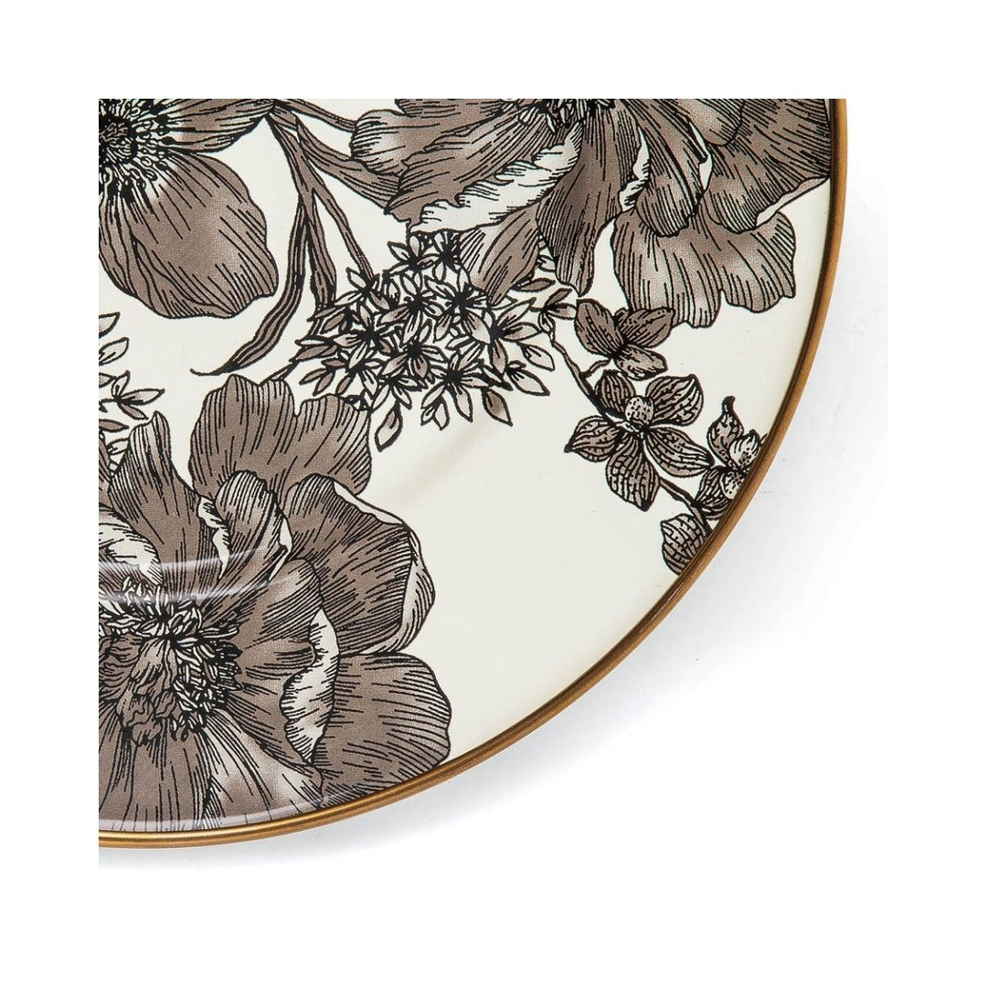 STERLING ENGLISH GARDEN ENAMEL SALAD/DESSERT PLATE