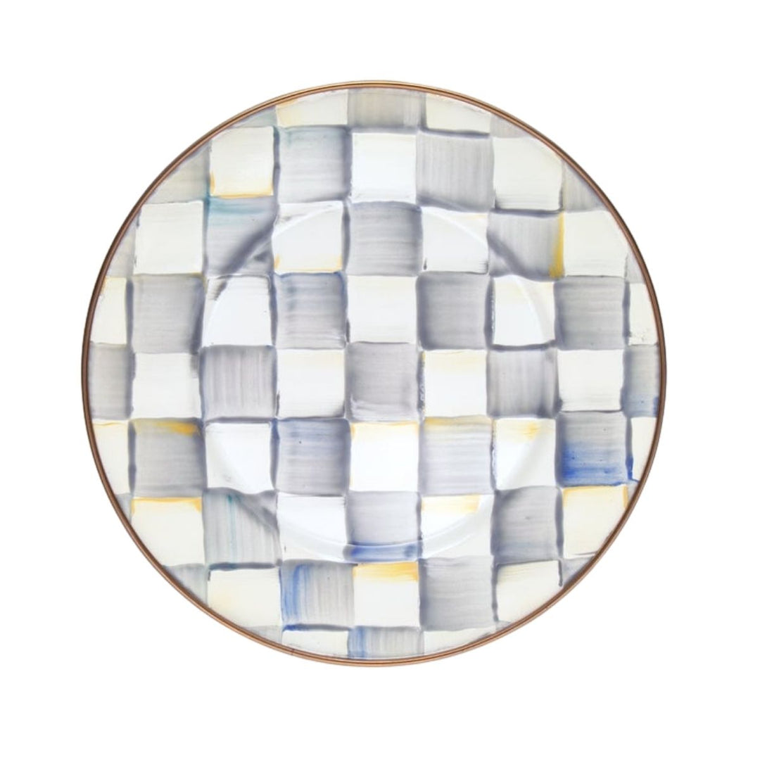 STERLING CHECK SALAD/DESSERT PLATE - MACKENZIE-CHILDS - Compralo en CorinneRegalos.com