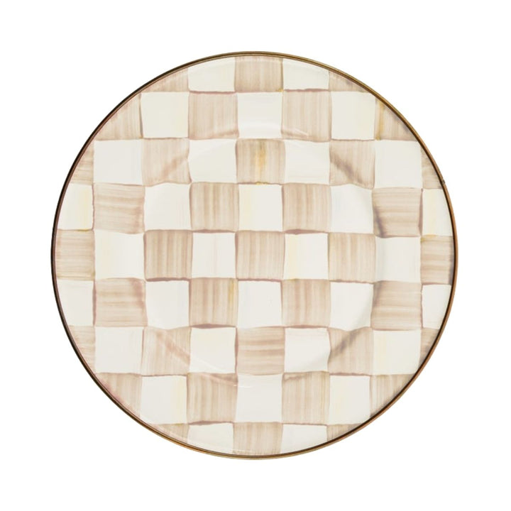 MOCHA CHECK SALAD PLATE - MACKENZIE-CHILDS - Compralo en CorinneRegalos.com