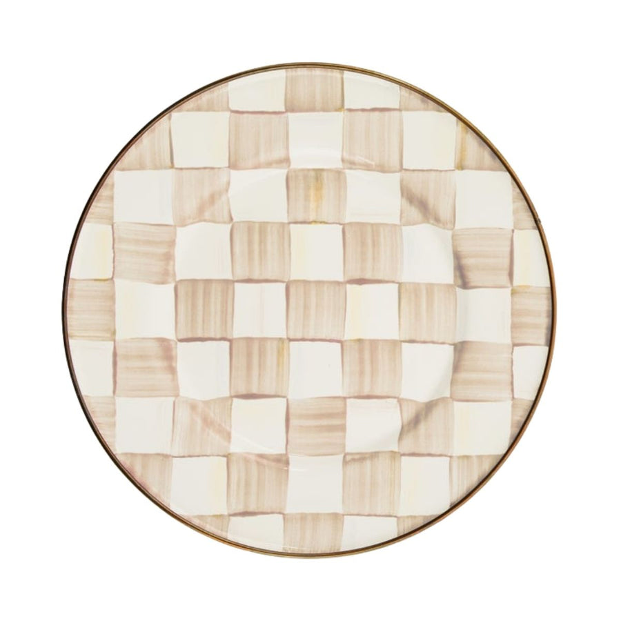 MOCHA CHECK SALAD PLATE - MACKENZIE-CHILDS - Compralo en CorinneRegalos.com